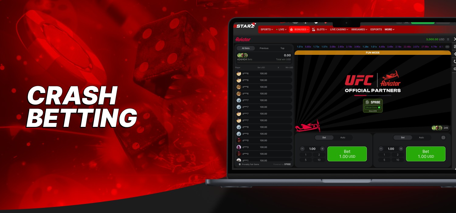 betting on crash games at platform